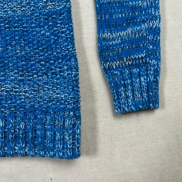 Gap Chunky Knit Pullover Sweater Womens S Preppy Fisherman Thick Marled Blue - Picture 5 of 13